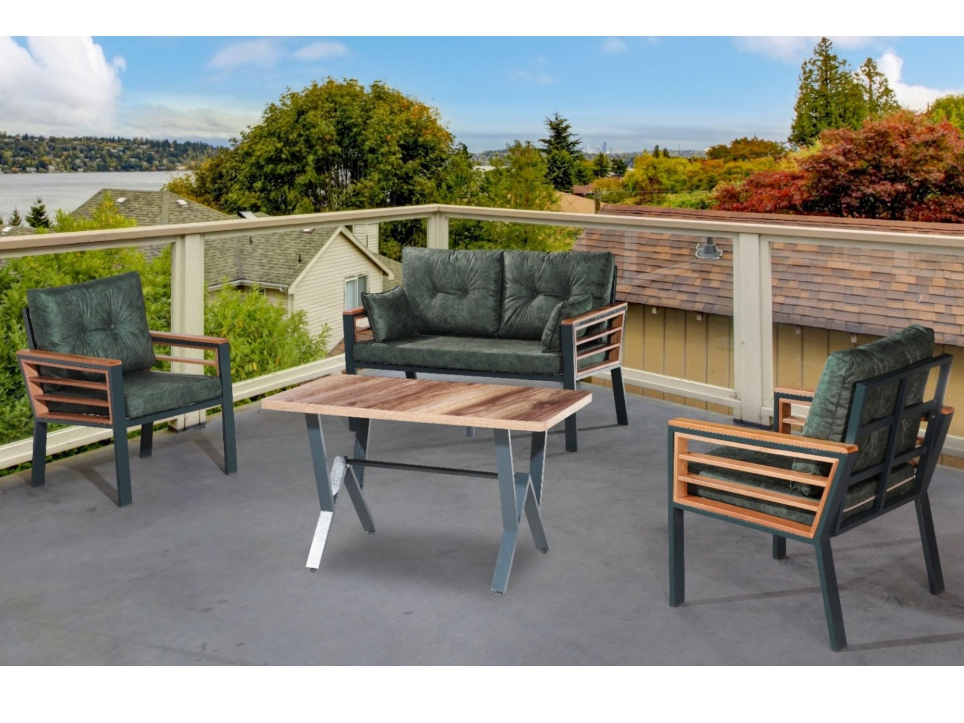 Papatya Metal Bahçe Mobilyası Takımı(Bahçe,Balkon,Cafe,Ofis)